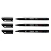 Image de STABILO Lot de 6 Stylo-feutres ohp pen permanent pointe moyenne 1mm encre indélébile noir
