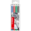 Image de STABILO Marqueur Write-4-all - Pochette x 4 marqueurs toutes surfaces lisses (encre permanente/pointe fine 0,7mm)