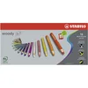 Image de Crayon de couleur - STABILO woody 3in1 - Etui carton x 18 crayons + taille-crayon - gamme premium