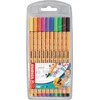Image de STABILO Stylo feutre pointe fine point 88 - Etui carton de 10 stylos feutres - Coloris assortis