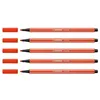 Image de STABILO Lot de 5 Feutres de Dessin PEN 68 Pointe Moyenne 1 mm Rouge clair