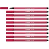 Image de STABILO Feutre dessin Pen 68 - Lot x 10 feutres de coloriage pointe moyenne - Rouge Bordeaux (68/50)