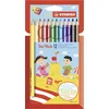 Image de STABILO woody 3in1 duo - Crayon de couleur - lot x 5 crayons de couleurs à mine bicolore - vert clair+marron