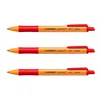 Image de STABILO Lot de 3 Stylos Bille Rétractable POINTBALL Tracé 0,5 mm Rouge