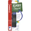Image de STABILO EASYoriginal - Recharges pour stylo roller ergonomique - Blister x 3 recharges - Encre bleue effaçable - pointe 0,5 mm