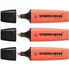 Image de STABILO Lot de 3 Surligneurs BOSS ORIGINAL Pastel biseautée 2-5 mm corail pastel