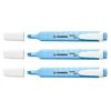 Image de STABILO Lot de 3 Surligneurs Swing Cool Pointe Biseautée 1-4mm Pastel Bleu ciel
