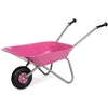 Image de Rolly Toys Brouette pour enfants (Couleur rose/argent, brouette de jardin, brouette en métal, jouet pour enfants à partir de 2,5 ans, supportant jusqu'à 25 kg, outil de jardin rose pour enfants)