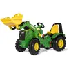 Image de Rolly Toys Tracteur John Deere rollyX-Trac Premium avec Chargeur rollyTrac (dérailleur à 2 Vitesses, Frein à Main, pour Enfants de 3 à 10 Ans, siège réglable, Tracteur avec pneus Silencieux) 651078