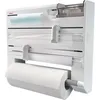 Image de Dérouleur mural Leifheit Parat Plus ComfortLine 25723 porte-rouleau mural avec lames tranchantes et 6 places de rangements blanc