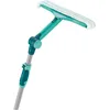 Image de Leifheit Lave vitre télescopique 4-en-1 avec Molleton Microfibres, Balai Lave vitre articulé avec Manche télescopique de 130 à 210 cm, Fonction de Nettoyage brevetée de l'encadrement, Click-System