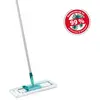 Image de Leifheit Lave-sol Profi XL micro duo manche acier, balai microfibre avec housse lavable et manche de 140 cm, balai à plat, accessoire ménage pour sols carrelés