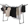 Image de Leifheit Séchoir à linge Pegasus 150 Solid Slim Black, séchoir sur pied grande surface d'étendage, étendoir à linge solide et robuste de taille compacte, séchoir à linge noir