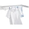 Image de Séchoir mural Leifheit Telegant 36 Protect Plus 83201 étendoir mural dépliable avec 5 barres de 72cm matériau inoxydable blanc