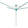 Image de Leifheit Séchoir Parapluie Linomatic 400 Easy, étendoir à Linge 40 m avec Douille de Fixation et système Easy-Lift, séchoir à Linge avec rétractation Automatique des Fils