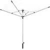 Image de Leifheit Séchoir parapluie LinoPush 500, étendoir à linge 50 m, séchoir à linge avec housse de protection, douille de fixation, supports cintres, hauteur ajustable 135 à 180 cm, ouverture par poussée