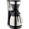 Image de Cafétière filtre MELITTA Easy Top Therm II Steel - Noir - 10 tasses - Porte-filtre compatible lave-vaisselle