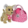 Image de Smoby - Chichi Love Showstar Happy - Chien Peluche Interactive - Réagit à 12 Ordres - Sac de Transport + Collier - Piles Incluses - 105893110002
