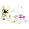 Image de Simba Pamper Petz Dog Doctor 105950056 Frenchie 17 cm Couche avec Fonction Boisson et humidité Fonction Changement de Couleur Plus de 10 Accessoires de médecin Tête et Jambes Mobiles avec Son pour
