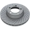 Image de ATE 24.0128-0197.1 Disque de frein Ø330,0mm Hauteur: 75,0mm Épaisseur: 28,0mm Cercle de percage -Ø: 130,0mm perforé/ventilé de l'intérieur Compatible avec PORSCHE 911 996 911 Décapotable 997 911 997
