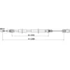 Image de ATE Câble de commande (frein de stationnement) 24.3727-0849.2 Compatible avec: CITROËN C8, C8 Van, PEUGEOT 807, 807 Van