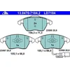 Image de ATE Plaquettes de freins Avant contact de signal d'usure inclus Épaisseur 20,6mm 13.0470-7184.2 Compatible avec VW Golf VI 3/5 portes 5K1 Golf V 3/5 portes 1K1 Polo V 3/5 portes 6R1, 6C1
