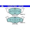 Image de ATE Plaquettes de freins Avant non préparé pour l'indicateur d'usure contact de signal d'usure exclu Épaisseur 17,2mm 13.0470-7100.2 Compatible avec VW Polo IV 3/5 portes 9N, 9A, SKODA FABIA 6Y2