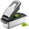 Image de Coupe-légumes en dés et bâtonnets TREPPO 2.0 | Coupe-fruits manuel avec 3 inserts pour stylos, cubes ou tranches, récipient de récupération de 1 litre