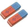 Image de Läufer 69804 Doppel-Läufer universel 0440, gomme en caoutchouc naturel, le classique en rouge et bleu, carte blister contient 2 gommes