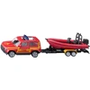 Image de Land Rover Defender with boat Modèle de SUV Pré-assemblé, Modèle réduit de voiture