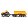 Image de SIKU 1858, Tracteur JCB avec Dolly et Benne Basculante, 1:87, Métal,Plastique, Jaune, Camion Benne Amovible