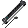 Image de Brennenstuhl Premium-Alu-Line Steckdosenleiste 6-fach schwarz mit Schalter, 1391000016
