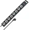 Image de Prolongateur multiprise Super-Solid Line 8 prises noir clair 2,5m H05VV-F 3G1,5