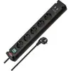 Image de Bremounta Multiprise 5 prises avec fonction de charge USB, noire, 3 m