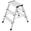 Image de Hailo - Marche Pied Double accès 2x3 marches Pliant en Aluminium Hailo D60
