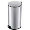 Image de Hailo 0545-020 Poubelle à Pédale, Acier Inoxydable, Argent, 45 x 45 x 70 cm