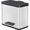 Image de Hailo Öko duo Plus L, Poubelle à pédale, 17 + 9 ltr, inox