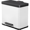 Image de Hailo Öko trio Plus L, Poubelle à pédale, 3x9 l, blanc