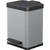 Image de Hailo Öko uno Plus M, poubelle à pédale, 17 ltr, argent