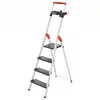 Image de Escabeau de sécurité Pliable en Aluminium 4 marches Larges Hailo L100