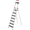 Image de Escabeau de sécurité Pliable en Aluminium 7 marches Larges Hailo L100