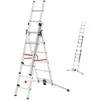 Image de Echelle Transformable Pro 3 Plans 3x6 échelons 3,8m/4,7m en Aluminium Hailo ProfiLot