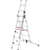 Image de Hailo S100 ProfiLOT, échelle combinée en aluminium 3 parties, 2x6 + 1x5 barreaux