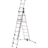 Image de Hailo S100 ProfiLOT, échelle combinée en aluminium 3 parties, 2x9 + 1x8 barreaux