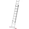 Image de Echelle coulissante à Main 2 Plans 2x9 échelons 4,2m/5,15m en Aluminium Hailo ProfiStep Duo