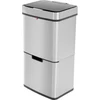 Image de Hailo Öko Vario XL, Poubelle à capteur design, 25 + 25 + 4 ltr, inox anti-traces de doigts