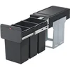 Image de Poubelle de tri sélectif encastrable 30 litres (10+10+10) Hailo EcoLine Design L Trio