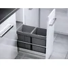 Image de Hailo Poubelle de cuisine tri sélectif 2 bacs encastrable 30L (15+15) Tandem
