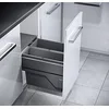 Image de Poubelle de cuisine tri sélectif 2 bacs encastrable 38L (21+17) Hailo Cargo