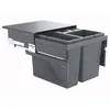 Image de Poubelle de cuisine tri sélectif 3 bacs encastrable 43L (17+13+13) Hailo Cargo